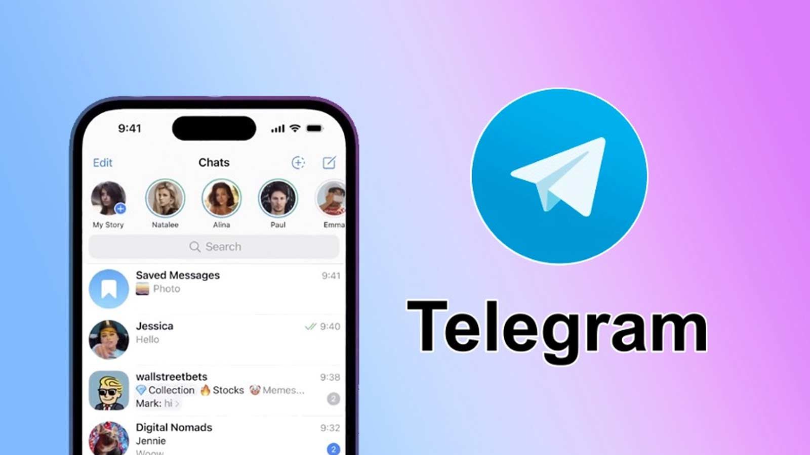 Telegram网页版 - 安全加密即时通讯应用界面展示